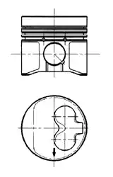 Поршень d79.51 x 1.75 x 2 x 3+0.25 KOLBENSCHMIDT 91 429 610
