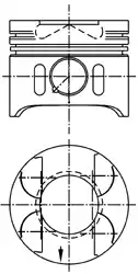 Поршень двс KOLBENSCHMIDT 97409610
