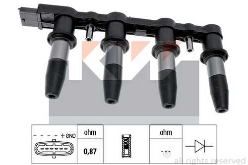 Катушка зажигания made in italy - equivalent KW 470450