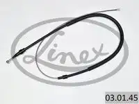 Трос стояночного тормоза audi a3 03- 1450/810 мм LINEX 03.01.45