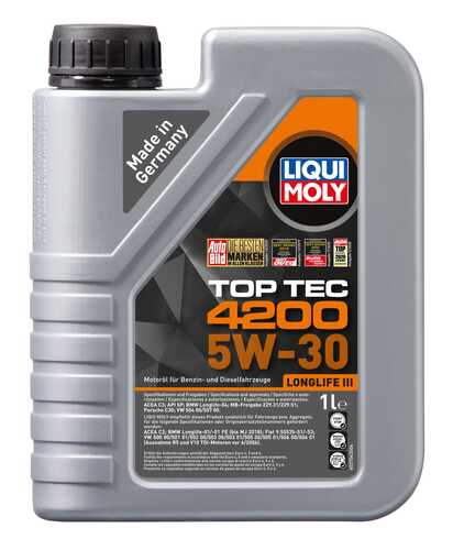 Моторное масло top tec 4200 5w-30 new generation LIQUI MOLY 8972