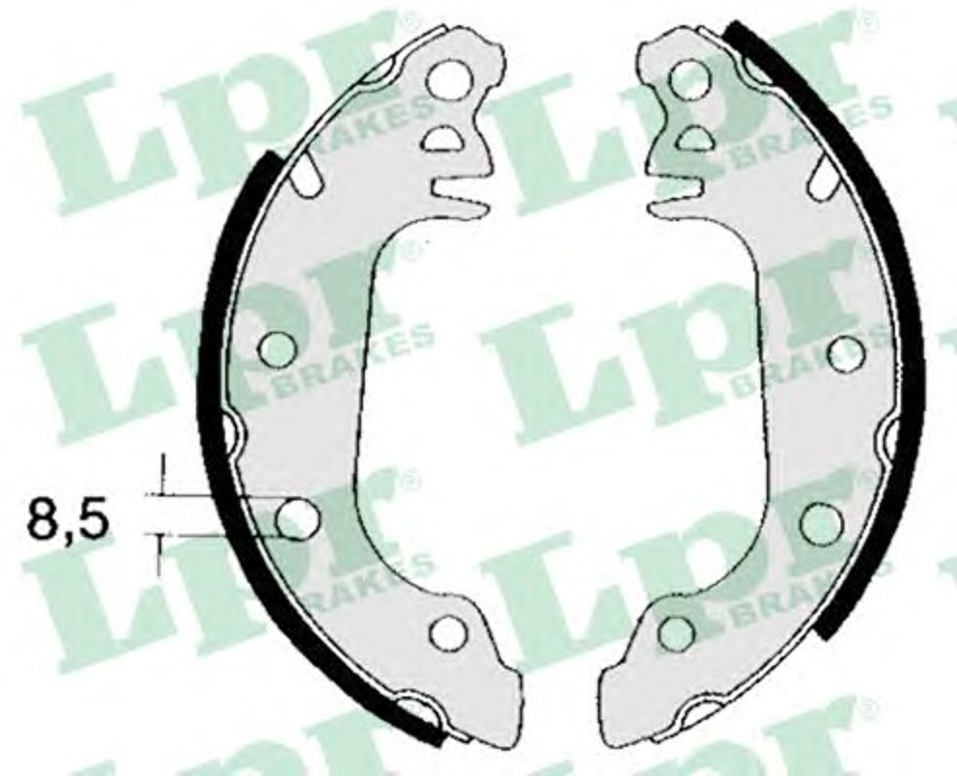 Колодки тормозные барабанные LPR 04710
