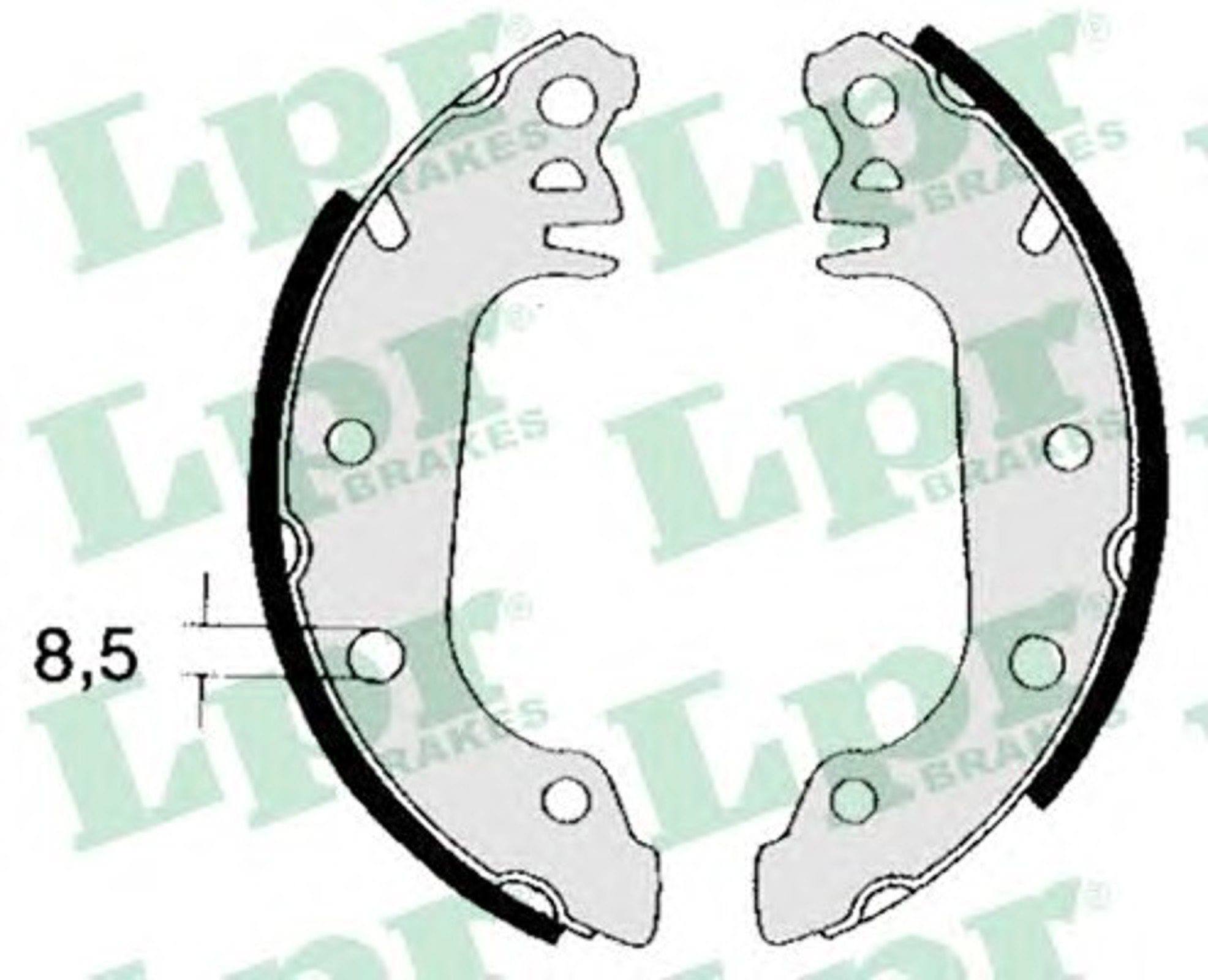 Колодки тормозные барабанные LPR 04711
