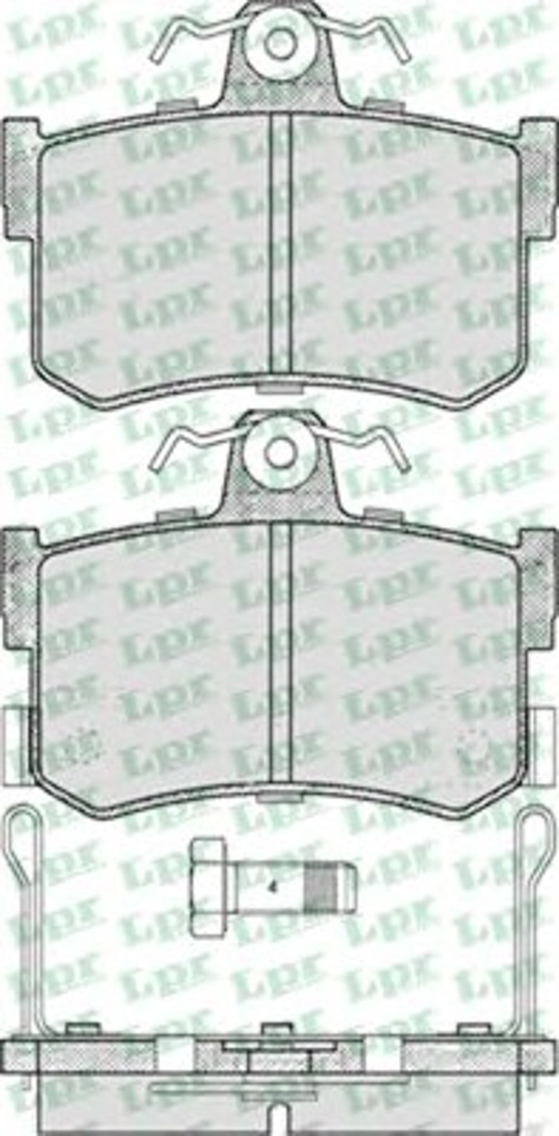 Колодки тормозные дисковые LPR 05P654