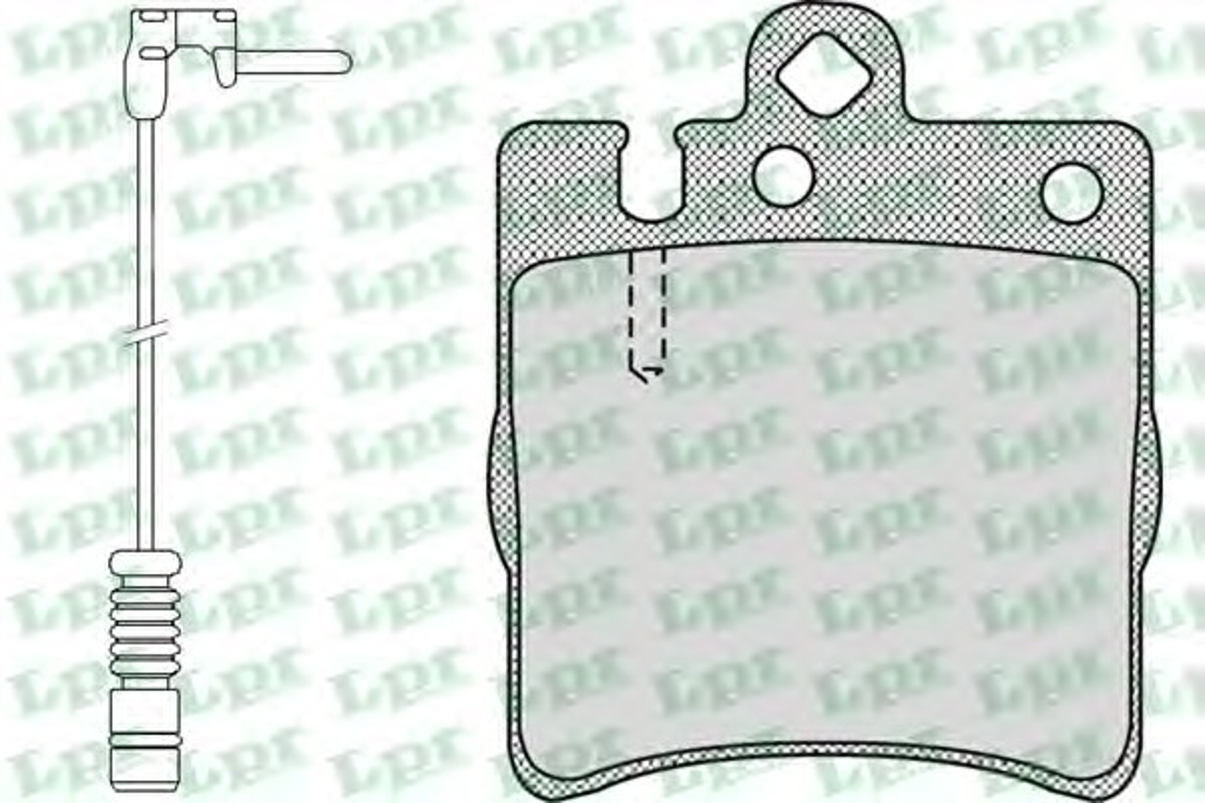 Колодки тормозные дисковые LPR 05P957A