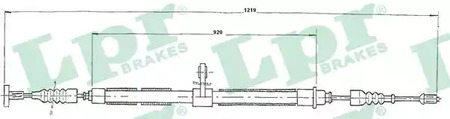 Трос стояночного тормоза lpr LPR C0019B