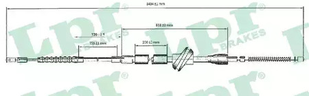 Cable parking brake LPR C0032B