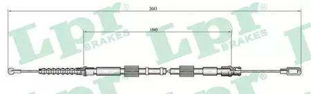 Трос стояночного тормоза lpr LPR C0049B