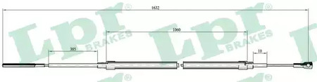 Трос стояночного тормоза lpr LPR C0069B