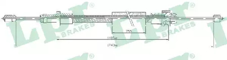 Трос стояночного тормоза lpr LPR C0093B