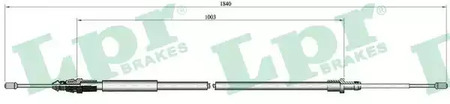 Трос стояночного тормоза lpr LPR C0099B