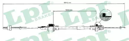 Трос стояночного тормоза lpr LPR C0128C