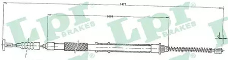 Cable parking brake LPR C0186B