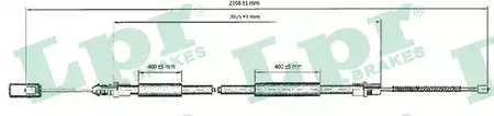 Трос стояночного тормоза lpr LPR C0211B