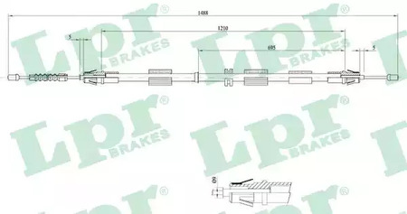 Cable parking brake LPR C0266B