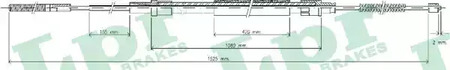 Трос стояночного тормоза lpr LPR C0303B