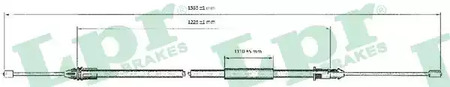 Трос ручного тормоза LPR C0403B