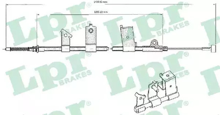 Cable parking brake LPR C0475B