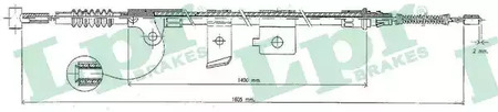 Трос стояночного тормоза lpr LPR C0494B