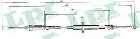 Трос стояночного тормоза lpr LPR C0524B