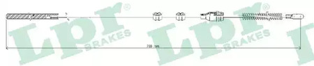 Cable parking brake LPR C0591B