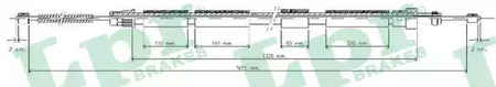 Трос стояночного тормоза lpr LPR C0618B