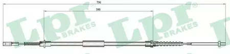Трос стояночного тормоза lpr LPR C0646B