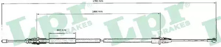 Cable parking brake LPR C0707B