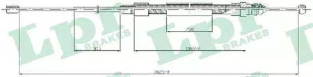 Cable parking brake LPR C0715B