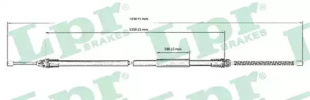 Трос стояночного тормоза lpr LPR C0720B