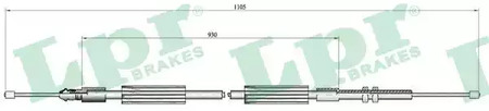 Cable parking brake LPR C0734B