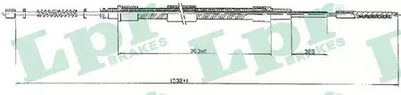 Трос стояночного тормоза lpr LPR C0802B
