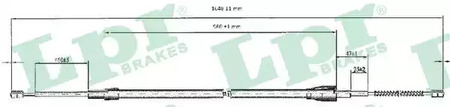 Трос стояночного тормоза lpr LPR C0812B