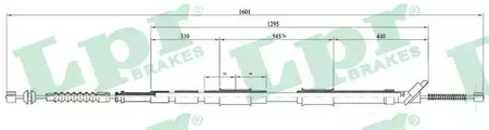 Cable parking brake LPR C0870B
