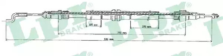 Трос стояночного тормоза lpr LPR C0898B