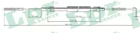 Трос стояночного тормоза lpr LPR C0960B