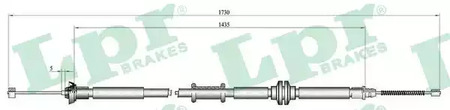 Трос ручного тормоза LPR C1012B