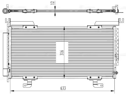 Радиатор кондиционера LUZAR LRAC2202