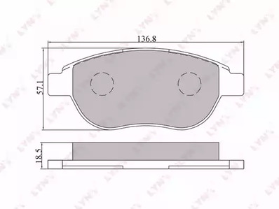 Комплект тормозных колодок дискового тормоз LYNXAUTO BD-2202