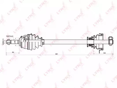 Приводной вал LYNXAUTO CD-6305