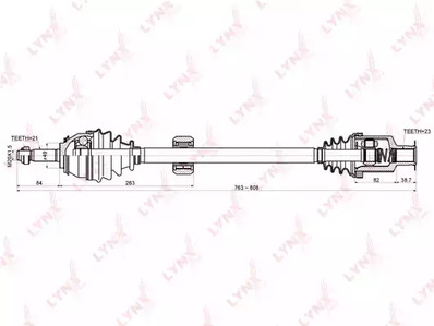 Приводной вал LYNXAUTO CD-6306
