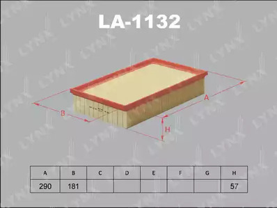 Воздушный фильтр LYNXAUTO LA-1132
