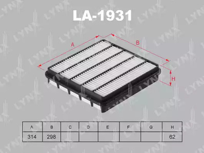 Воздушный фильтр LYNXAUTO LA-1931