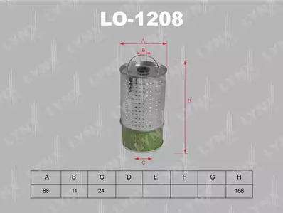 Масляный фильтр LYNXAUTO LO-1208