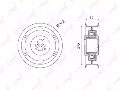 Ролик натяжной LYNXAUTO PB-1002