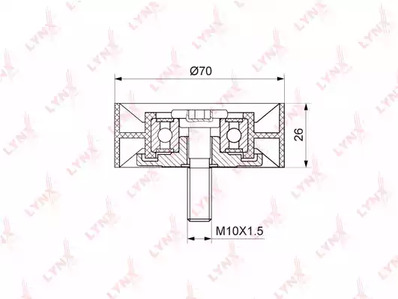 Направляющий ролик LYNXAUTO PB-7124