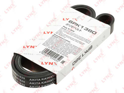 Ремень ручейковый LYNXAUTO 6PK1380