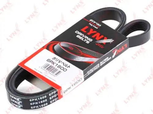 Поликлиновой ремень (ручейковый) LYNXAUTO 6PK1600