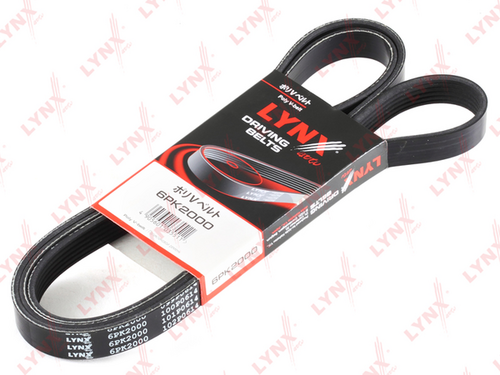 Поликлиновой ремень (ручейковый) LYNXAUTO 6PK2000