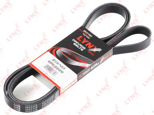 Поликлиновой ремень (ручейковый) LYNXAUTO 6PK2228